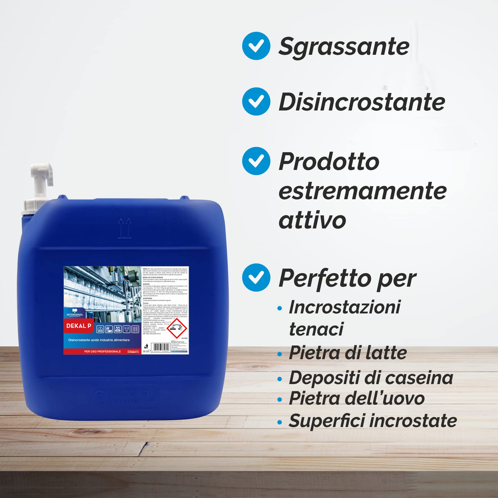 DISINCROSTANTE Acido Industria Alimentare DEKAL P CONCENTRATO - Tanica da 30 L