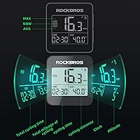 Vista 3 de ROCKBROS Computadora de bicicleta GPS con soporte, velocímetro preciso para bicicleta con retroiluminación automática, odómetro de bicicleta IPX6