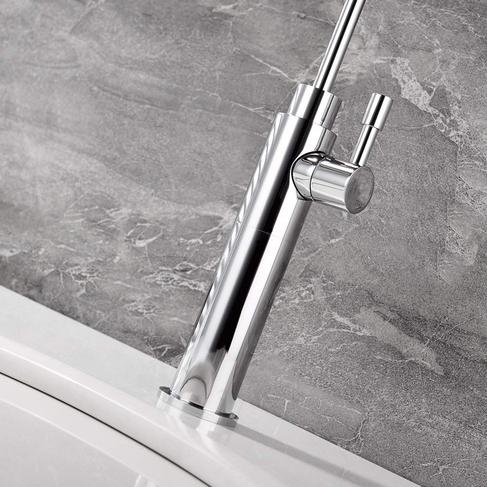 Grifo de filtro de agua potable de ósmosis para cocina, plato de agua potable recto, grifo giratorio único, accesorios de baño de cobre puro para oficina