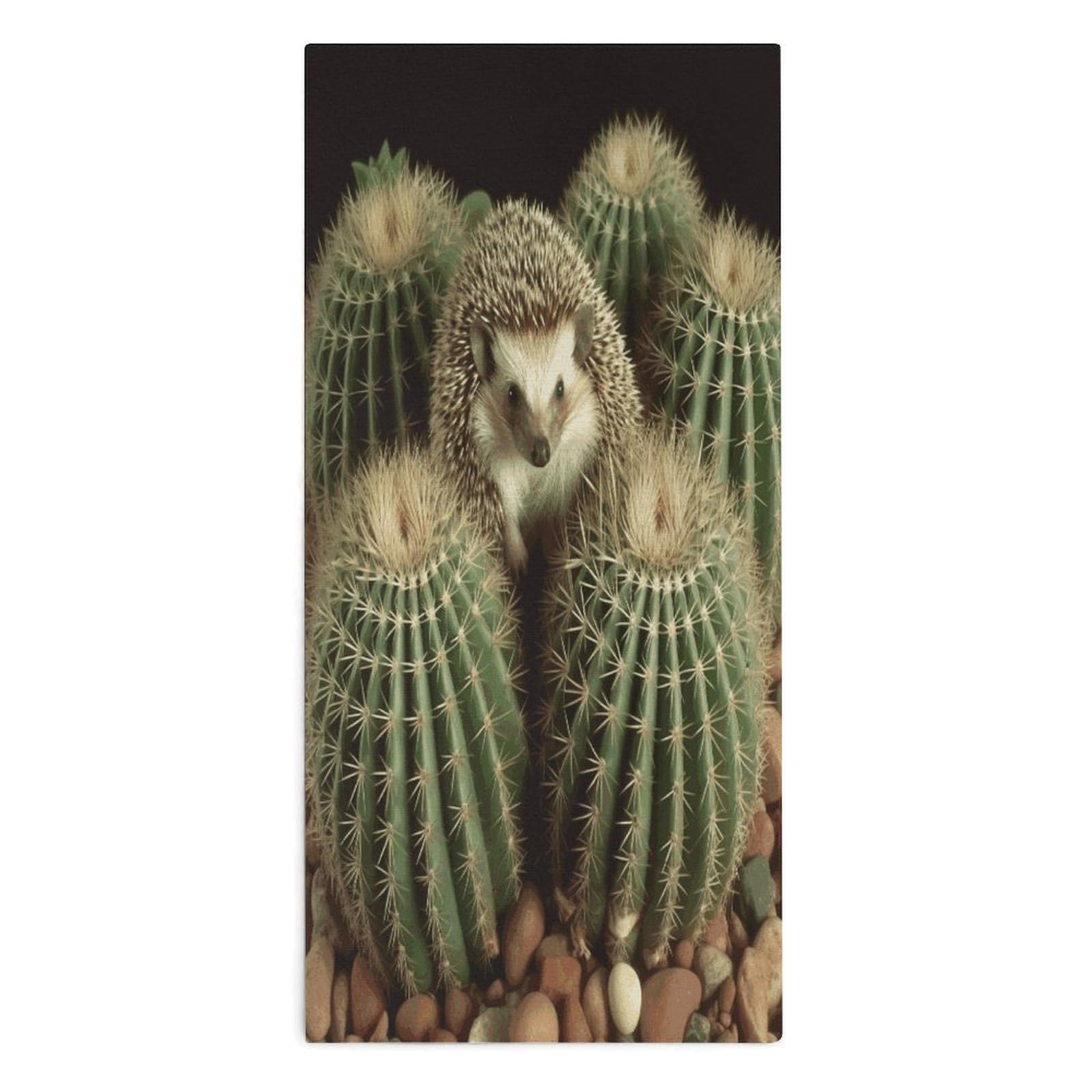 Btcowzrv Style Hedgehogs Cactus Bath Towel Beach Towels Shower Towel