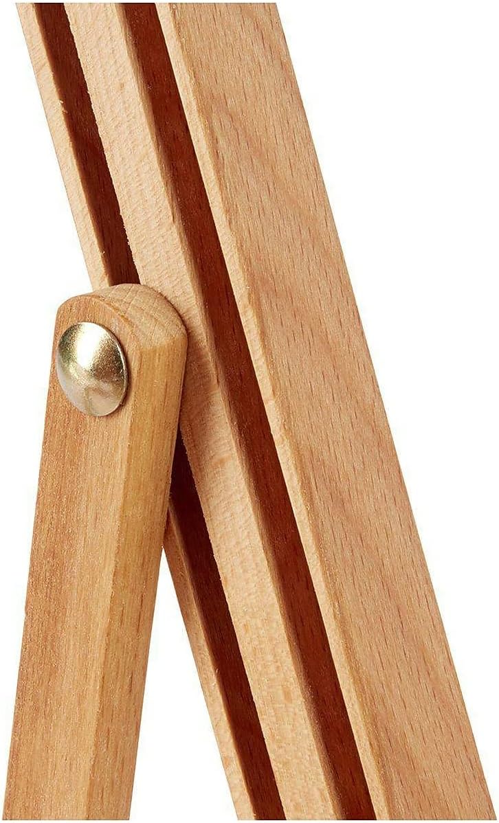 KINGART 38" High Tabletop Wooden H-Frame Studio Easel - Artists Adjustable Beechwood Painting and Display Easel, Holds Up to 22" Canvas - Portable Sturdy Table Desktop Holder Sketch Pad Stand