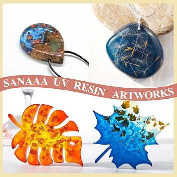 SANAAA UV Resin 300g High Viscosity Transparent UV Resin High Hard Crystal Clear UV Solar Curing Resin for Jewellery Making Earrings Craft Decoration and Repair Bonding