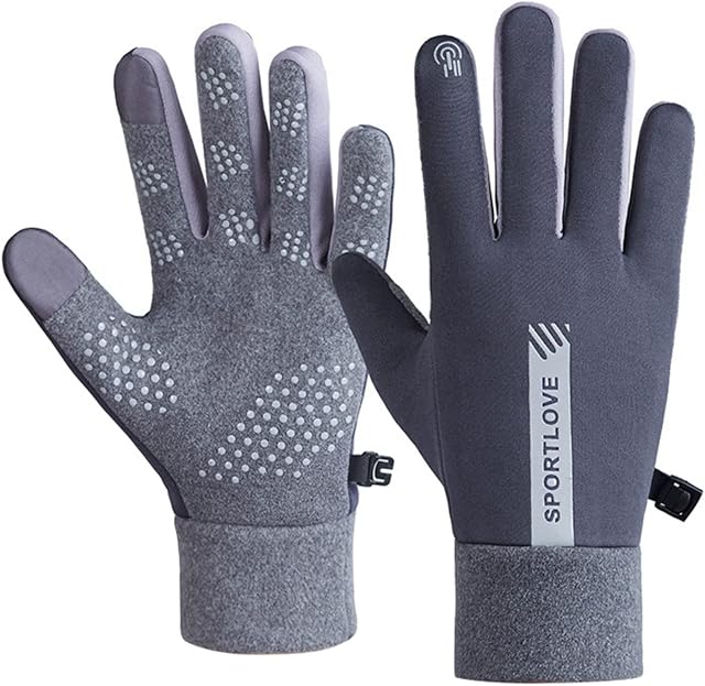 Valcatch Winter Touch Screen Warm Gloves for Men Women Anti-Slip Outdoor Windproof Thermal Fleece Lined Mittens for Running Cycling Hiking Walking Driving Working