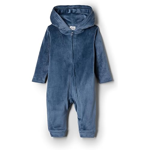Amazon Essentials x Sofia Grainge Unisex Babies' Velour Hooded Coverall