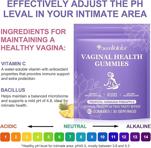 Miniatura 6 de Probióticos vaginales para mujeres, equilibrio de pH y cuidado femenino, suplemento de salud vaginal, apoyo saludable de olor vaginal y flora,