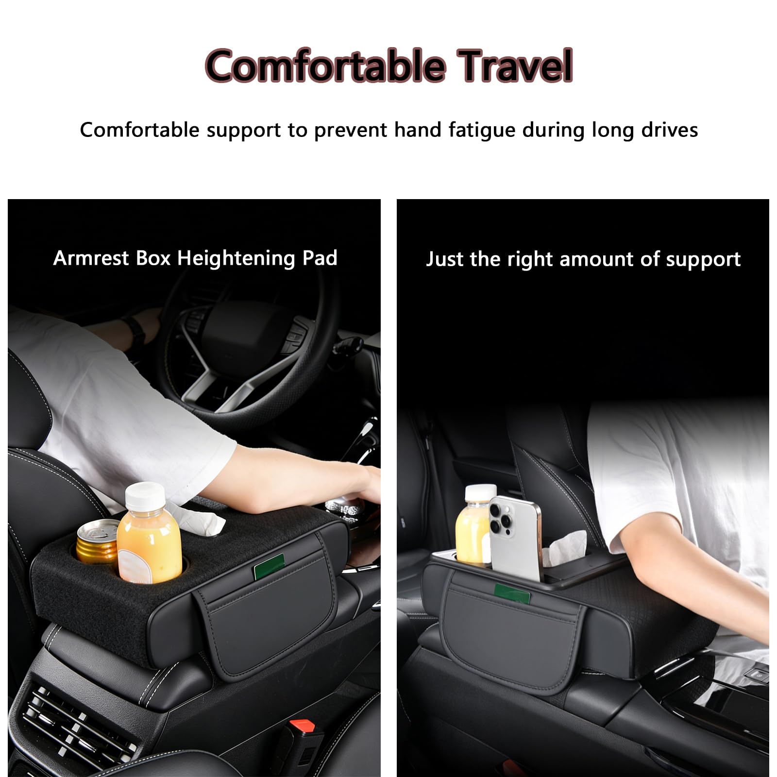 Funda Reposabrazos Coche para Skoda Karoq 2017-2020 2021 2022 2023 2024 2025, Cubierta de Consola Central en Cuero PU, Protector Antideslizante Durable con Función de Almacenamiento