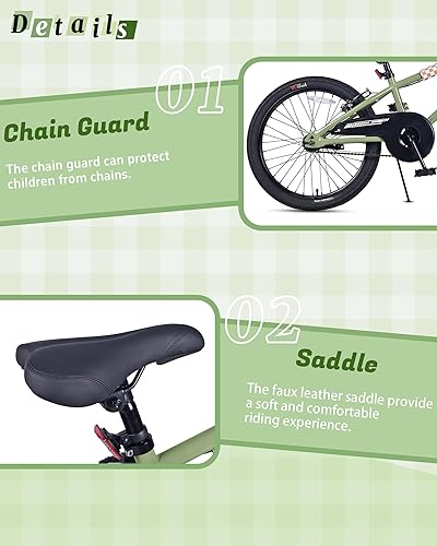 Miniatura 6 de BMX Style 12, 14, 16 pulgadas, ruedas de entrenamiento para niños, bicicleta de 20 pulgadas con soporte para niños y niñas de 2 a 14 años, posavasos