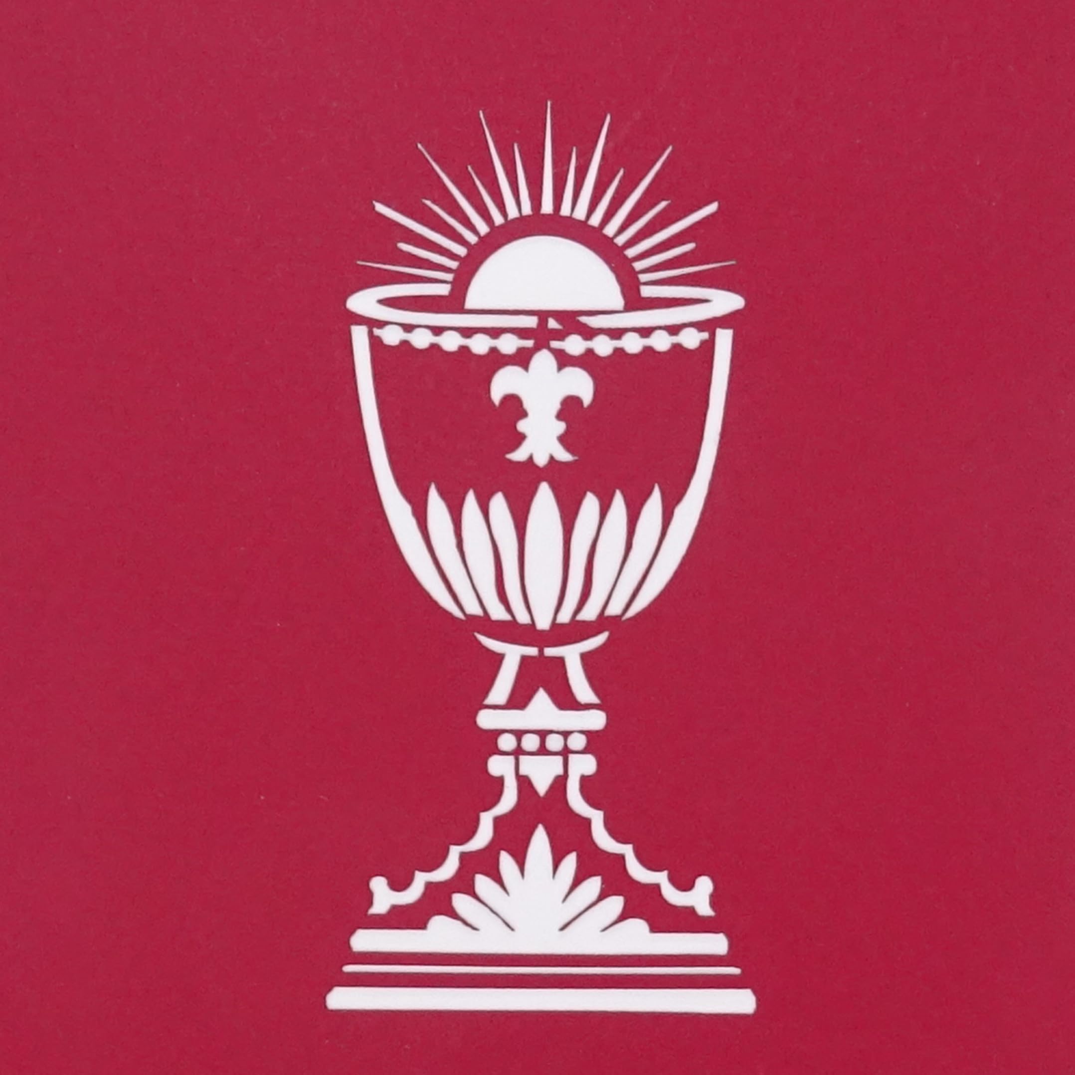 First Communion Card With Mica Motif - Grey Communion Card For Boys With Money Gift Slot