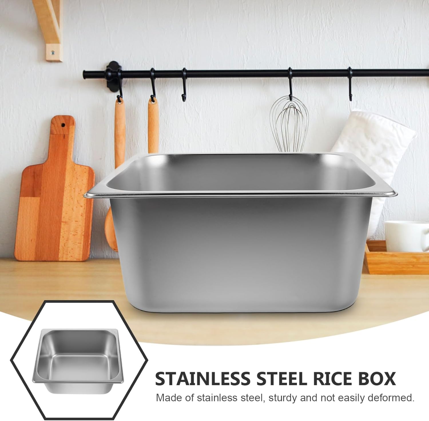 Alipis Stainless Steel Rice Storage Container Airtight Seal Dry Food Bin for Rice Flour and Grains for Kitchen Organization and Pantry Use Capacity