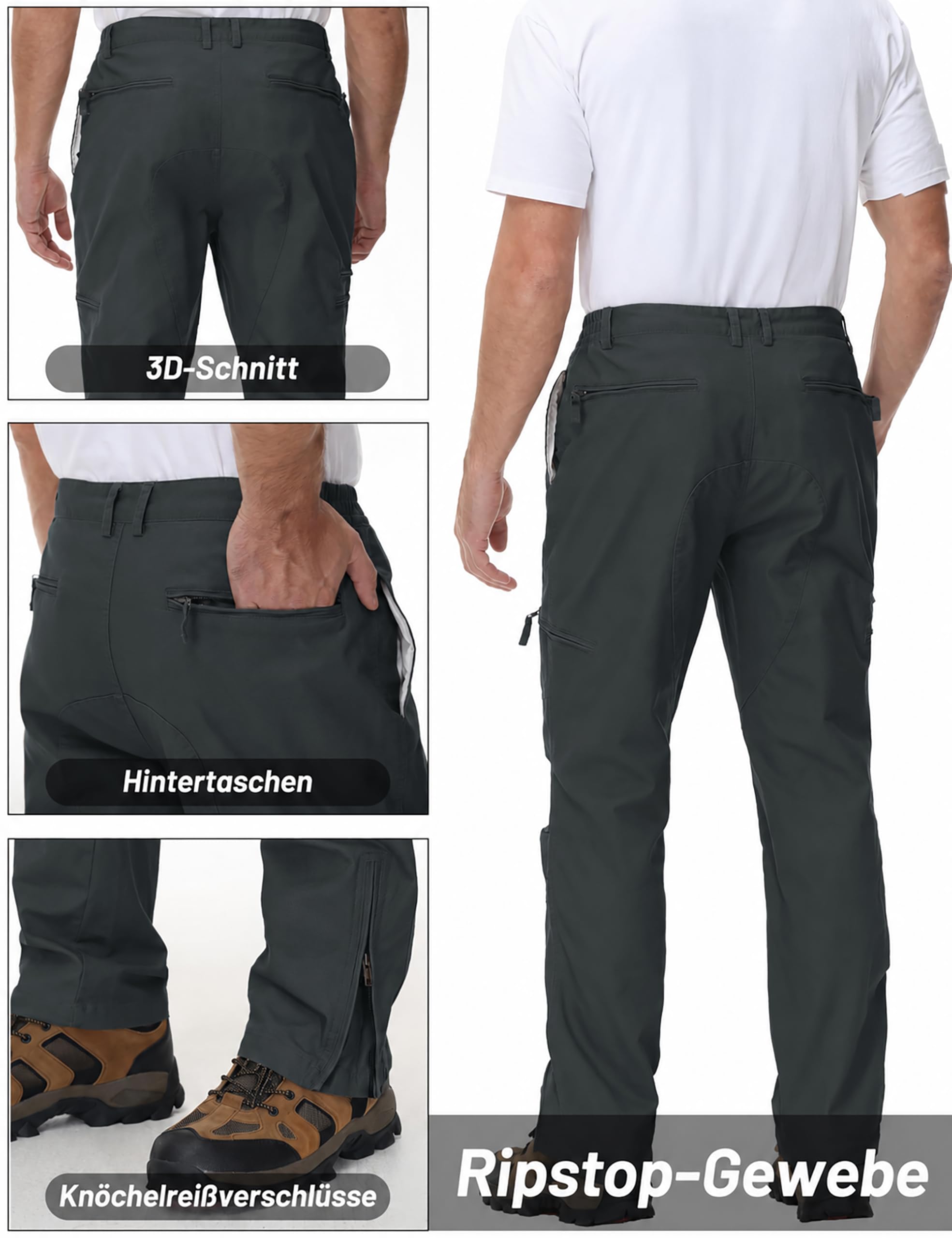 MAGCOMSEN Pantaloni Cargo in Cotone da Lavoro attività | campeggio escursionismo modello largo