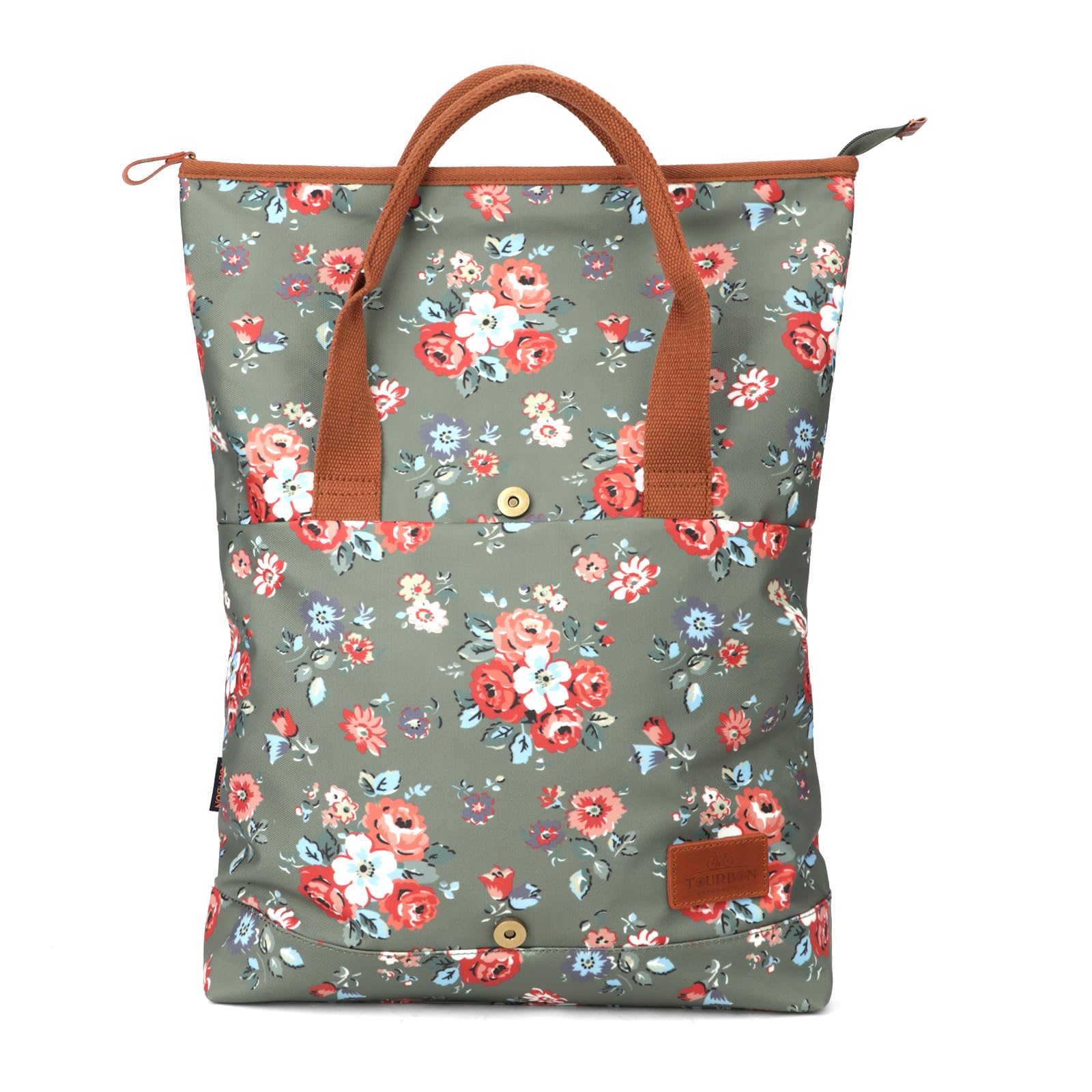 Tourbon Damen Fahrradtasche Shopper Wasserdicht Canvas Fahrradtaschen für Heckträger Handtasche für Radfahren Reisen
