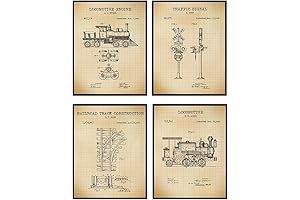 Vintage Railroad Patent Art Prints
