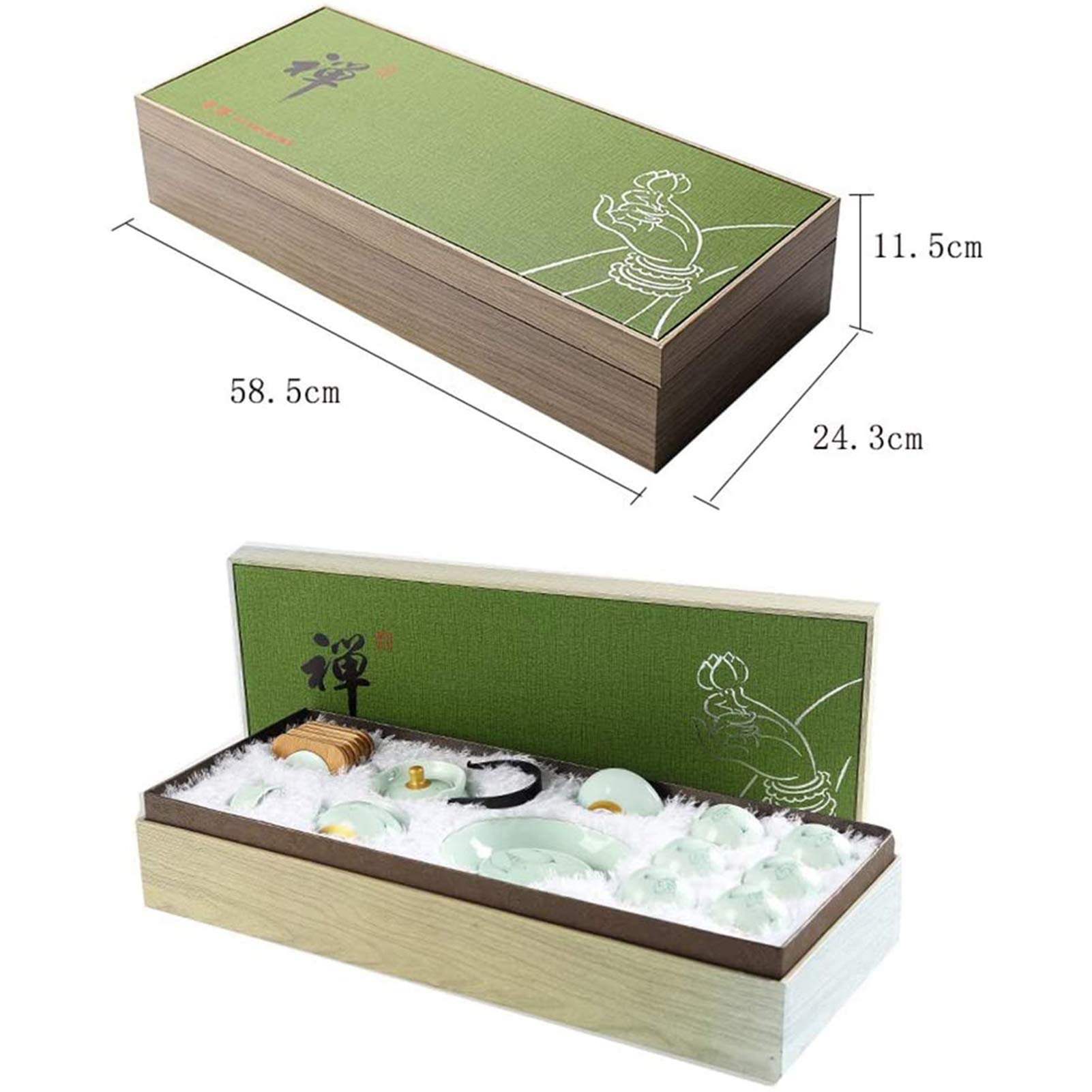 NZPOST Schüssel-Set mit Keramikdeckel, handbemaltes blaues und weißes Porzellan, Büro-Teetasse und Teekanne, Elegantes Wohnzimmer-Set mit Kung-Fu-Tee-Set