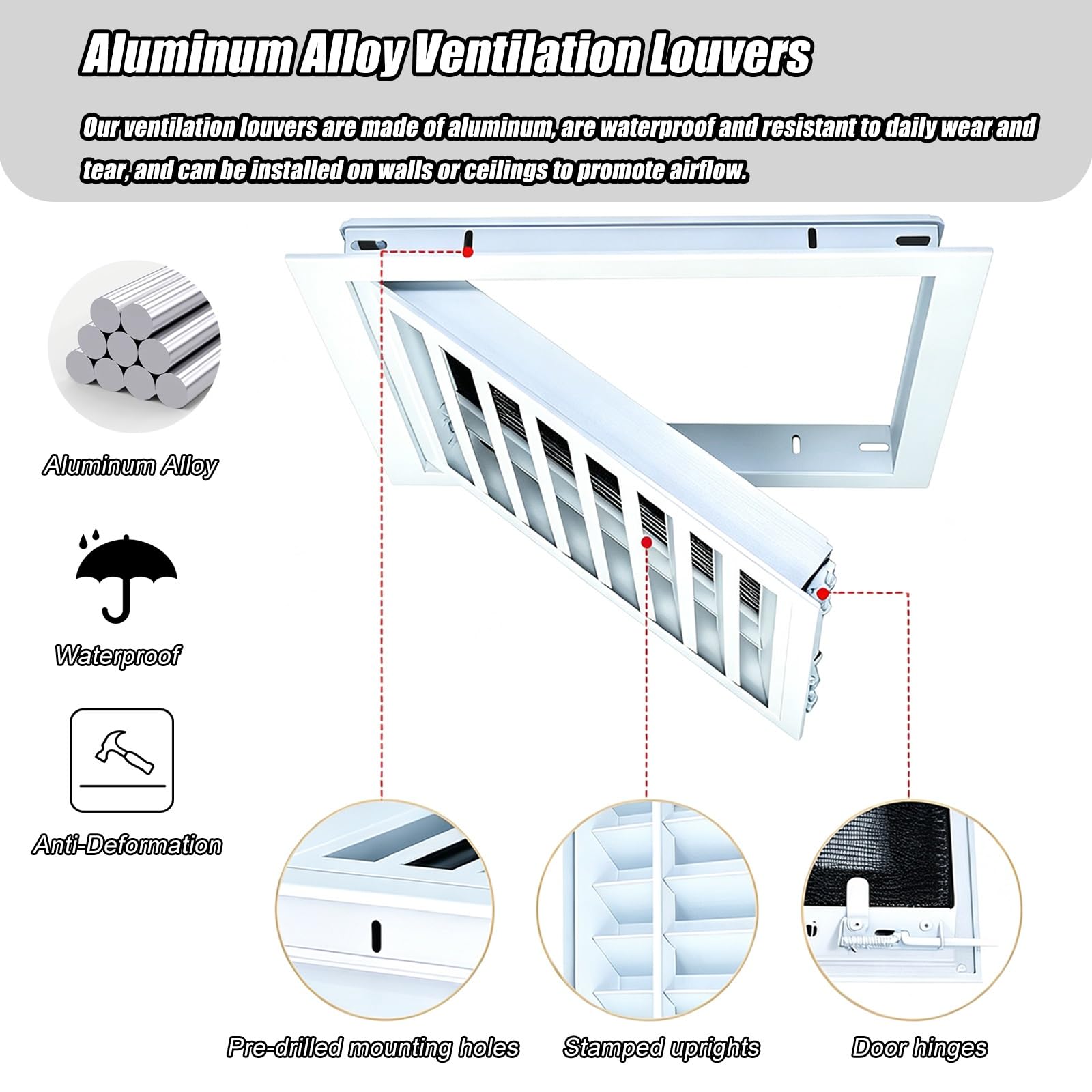 Rejilla con Filtro para Retorno De Aire HVAC Personalizable | InstalacióN En Techo O Pared Lateral, Con Filtro ExtraíBle Y FáCil Mantenimiento(10x16"/25.4x40.6cm)