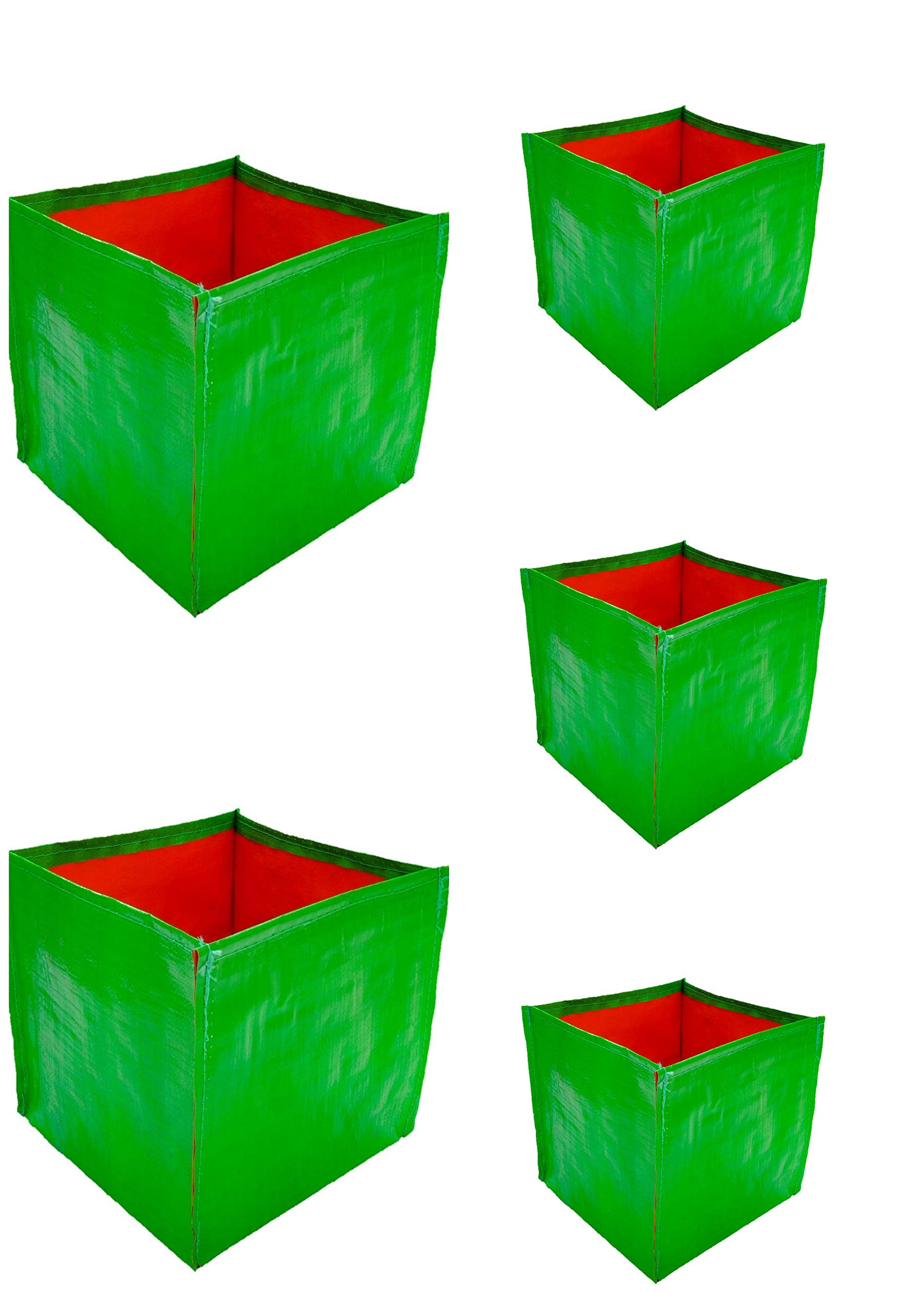 Greeno Biotech Polyethylene Uv Treated Grow Bags - Green, 12x12x12 Inches, Pack Of 5 (B08XQRXBQD) Amazon Price History, Amazon Price Tracker