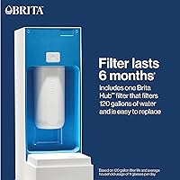 Vista 5 de Brita Hub Compact Instant Powerful Countertop Water Filter System, Reduces 70+ Contaminants, 9 Cup Water Reservoir, Includes 6 Month Carbon Block