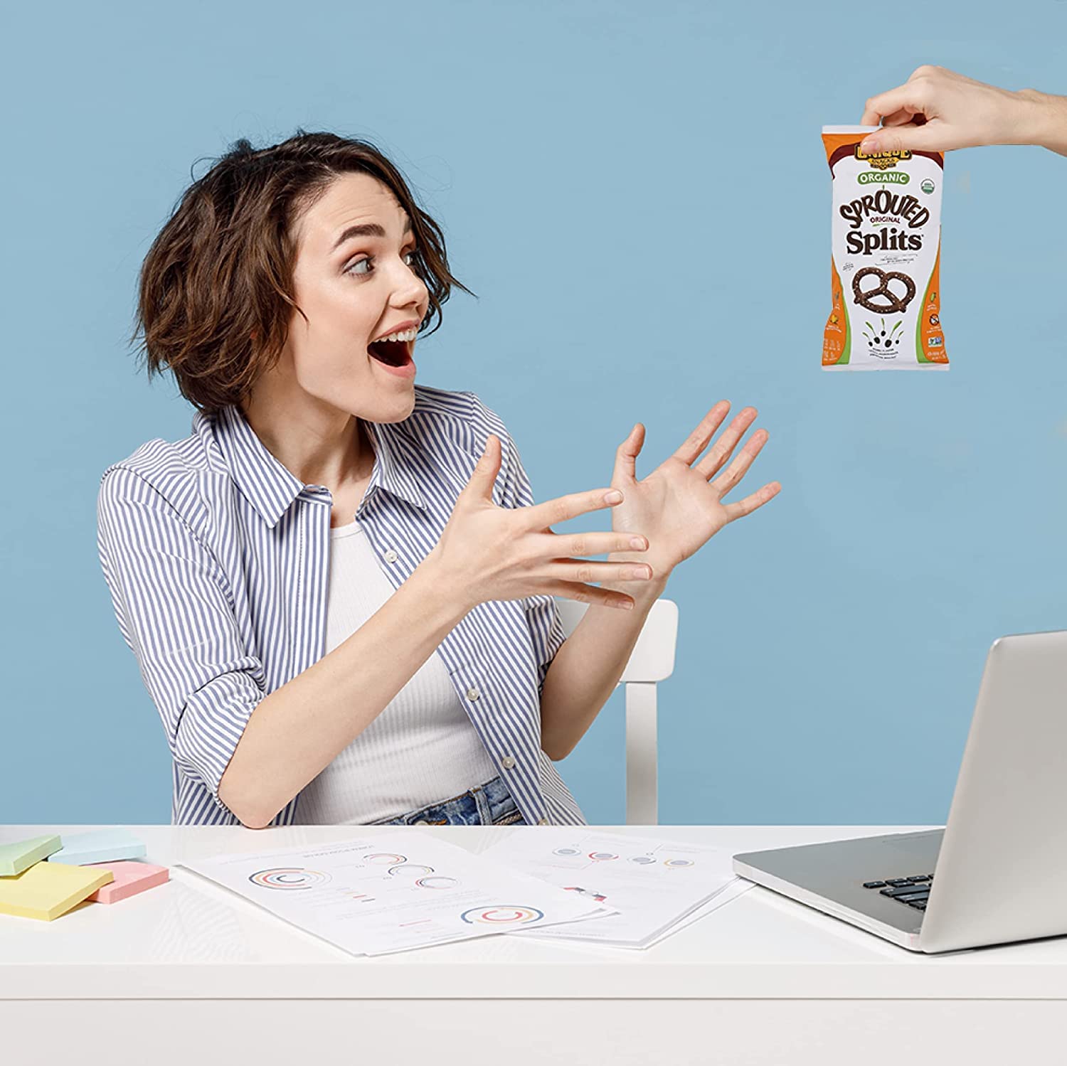 Unique Snacks Sprouted Splits Pretzels, Sprouted Pretzels, Delicious Homestyle Baked Snack Bag, OU Kosher, and Non-GMO Food, No Artificial Flavor, 8 Oz. Bag, Pack of 6