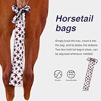 Vista 4 de Bolsa Estiradera para Cola de Caballo Harrison Howard Protector de Cola de Caballo Respirable Diseño para Deslizar Fácil de Limpiar con 2 Correas