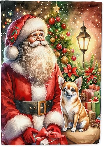 Miniatura 10 de Caroline's Treasures DAC4159GF Siberian Husky and Santa Claus Garden Flag Mailbox Flag Decorative Yard Flag Banner Outside Patio Artwork Yard Flower