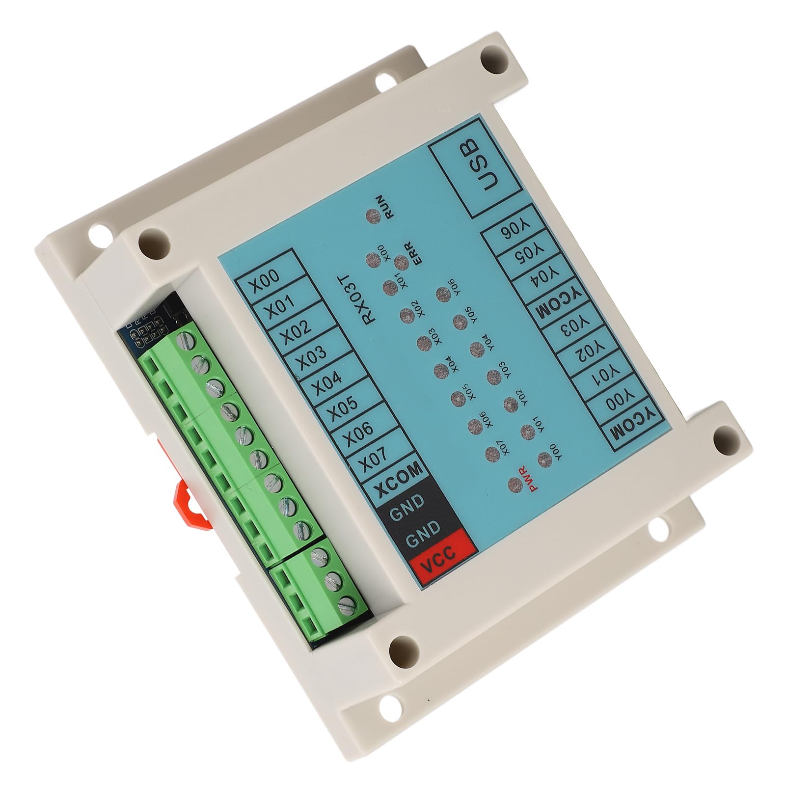 Cocoarm Programowalny Sterownik Logiczny, Przekaźnik Czasowy PLC 12 V do 24 V DC RX03T ze Sterowaniem Sekwencyjnym, Programowanie USB dla dla Automatyki Przemysłowej Czujniki Przekaźniki Silniki