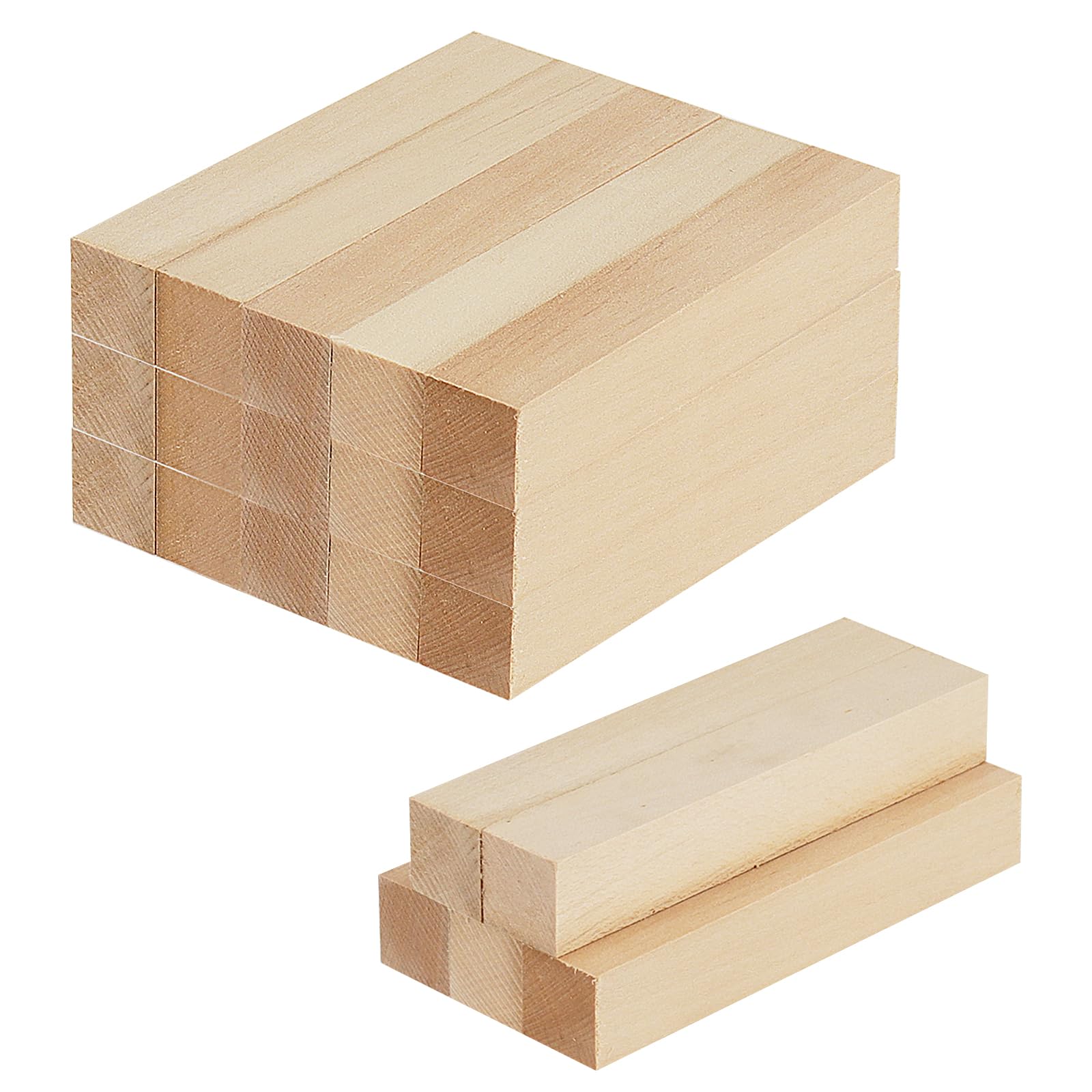 FAAING Pack of 20 15 x 2.5 x 2.5 cm Carving Wood Basswood Blanks Wooden Blocks for Carving Natural Wooden Blocks Untreated Carving Block Basswood Carving Blocks for DIY Carving Crafts