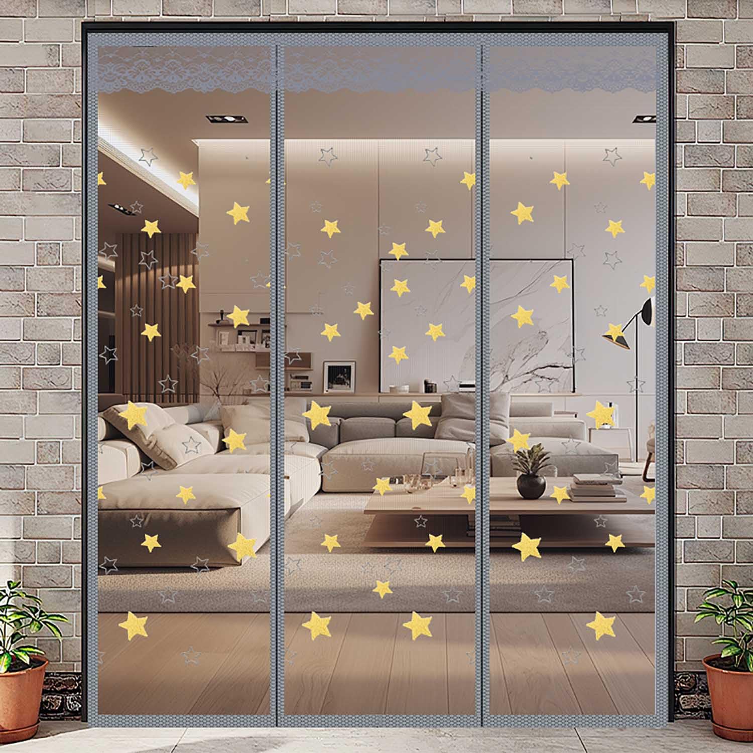 Moustiquaire double magnétique pour porte-fenêtre idéale pour terrasse