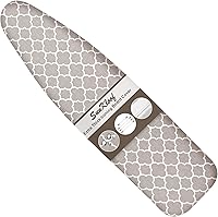 Vista 1 de Funda de silicona para tabla de planchar y almohadilla resistente a la abrasión y manchas, con bordes elásticos y almohadilla de 15.0 x