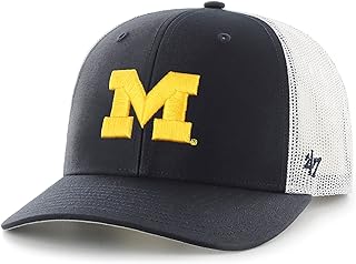 47 NCAA Men's Trucker Snapback Adjustable Hat (Michigan Wolverines - Navy)