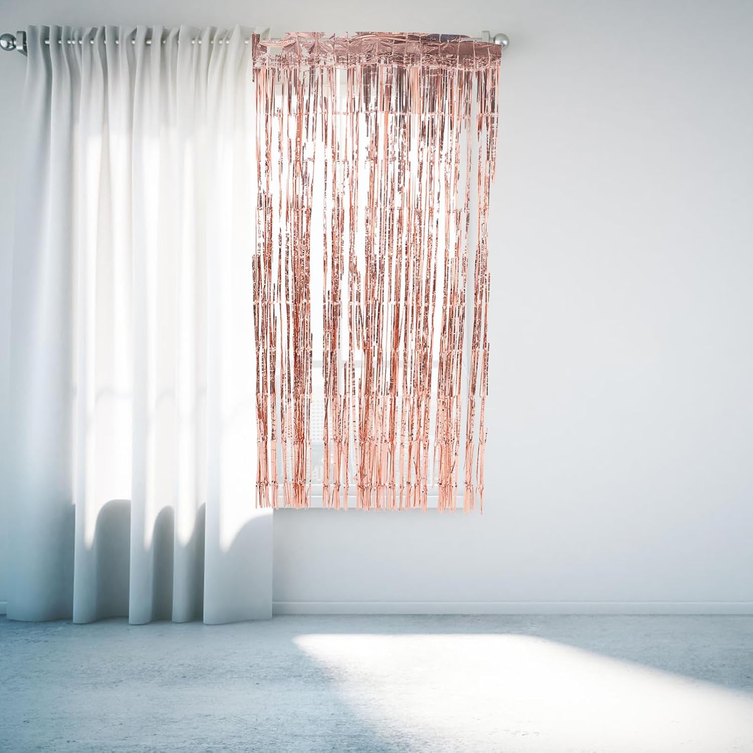 Pride Party Foil Fringe Curtains Tinsel Backdrop for Girl's Birthday Celebrations