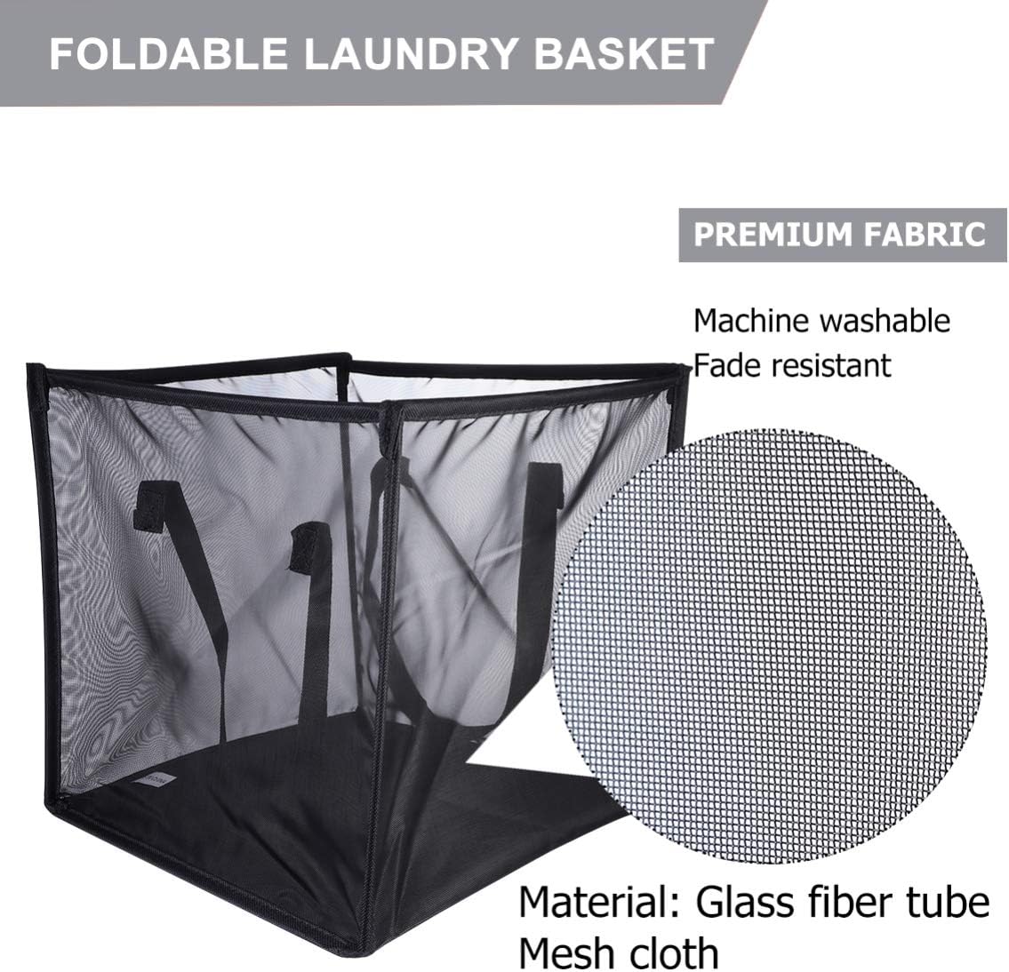 PRETYZOOM Foldable Laundry Folding Trash Hamper Collapsible Storage Bin Pop-up Laundry Organizer Space-efficient