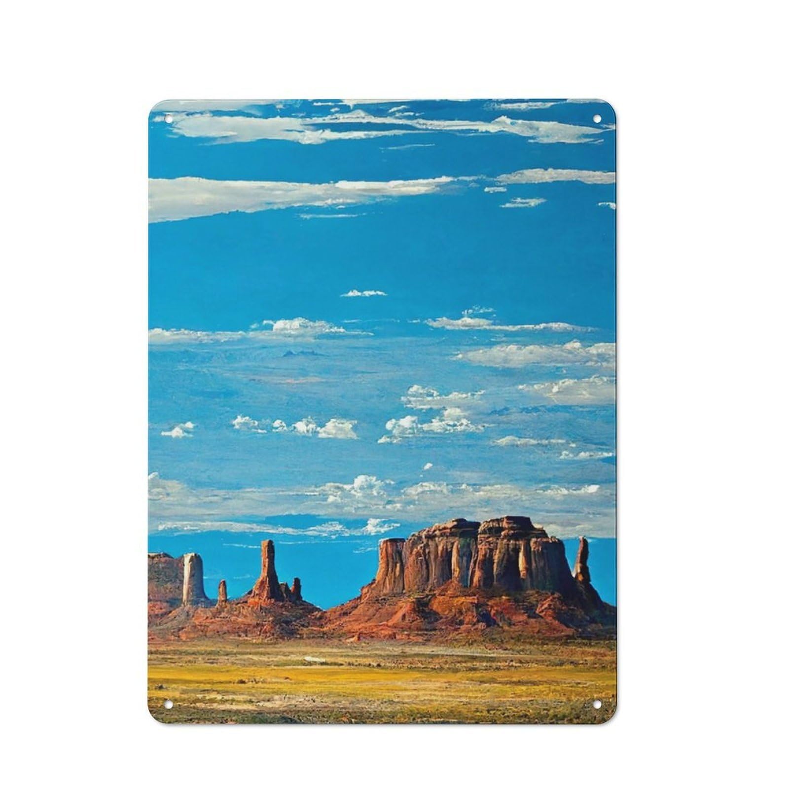 Junmoney Utah Skies Metal Wall Plaque 40X30cm, Classic Retro Room Decor For Bedroom, Office, Home Bar Or Dining Room
