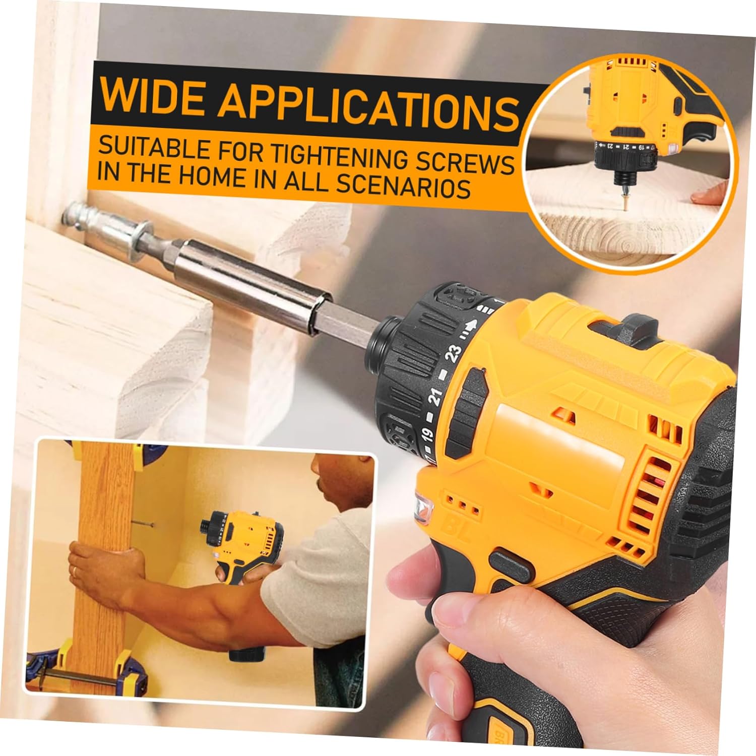 DOITOOL Wireless Electric Screwdriver 16.8v 1500rpm Power Tool with Rechargeable Design for Diy