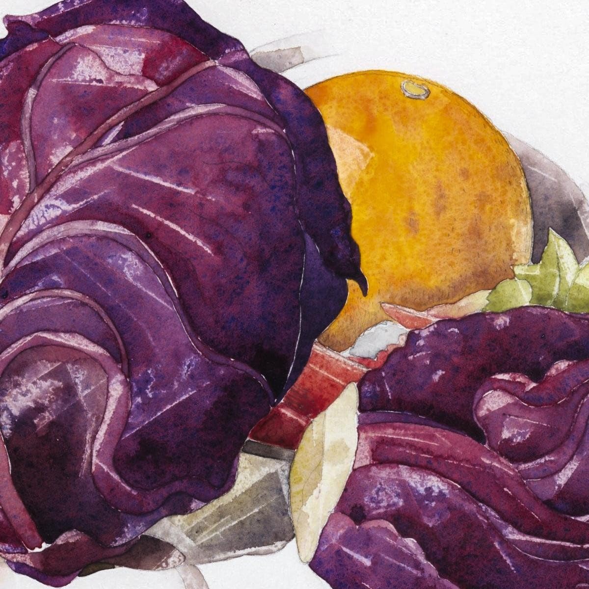 Charles Demuth, cdm41 Rotkohl Rhabarber und Orange, Druck auf Leinwand, Fine Art, gerahmt, fertig zum Aufhängen, hochwertig, 170 x 120 cm