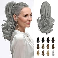 Vista 28 de Sofeiyan - Extensión de cola de caballo de 13.0 pulgadas, rizada y larga, con pinza, extensiones de pelo sintético de aspecto natural para mujer