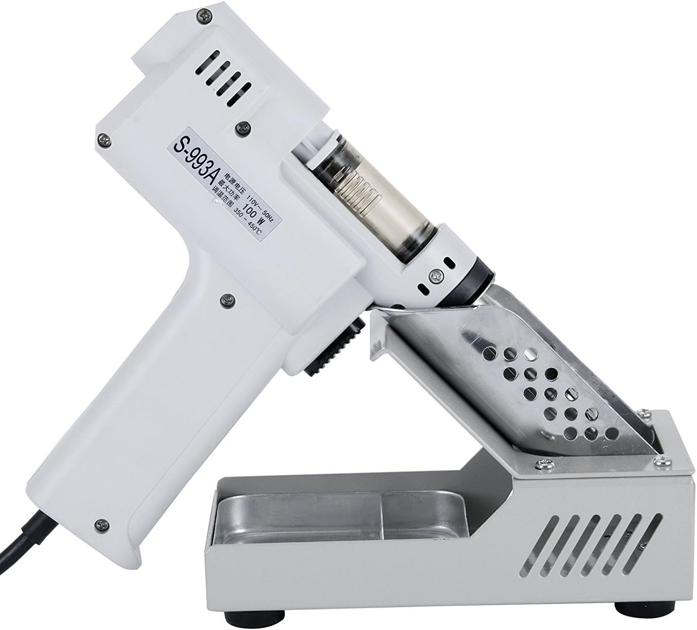 A-BF Electric Desoldering Gun Vacuum Desolder Pump Solder Sucker S-993A 110V 100W Soldering Welding Tool for DIY Electronic Repair Work