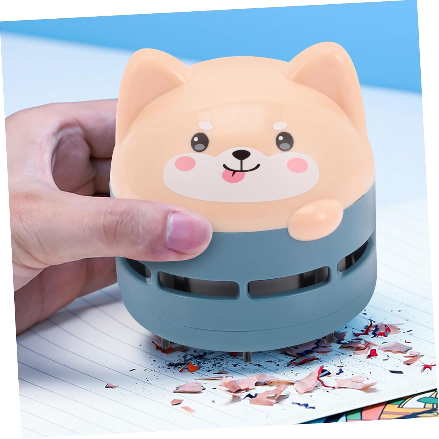 OUNONA Cute Cat-Shaped Mini Desktop Vacuum Cleaner USB Rechargeable Portable Table Dust Sweeper for Home and Office Compact Size for Cat Lovers