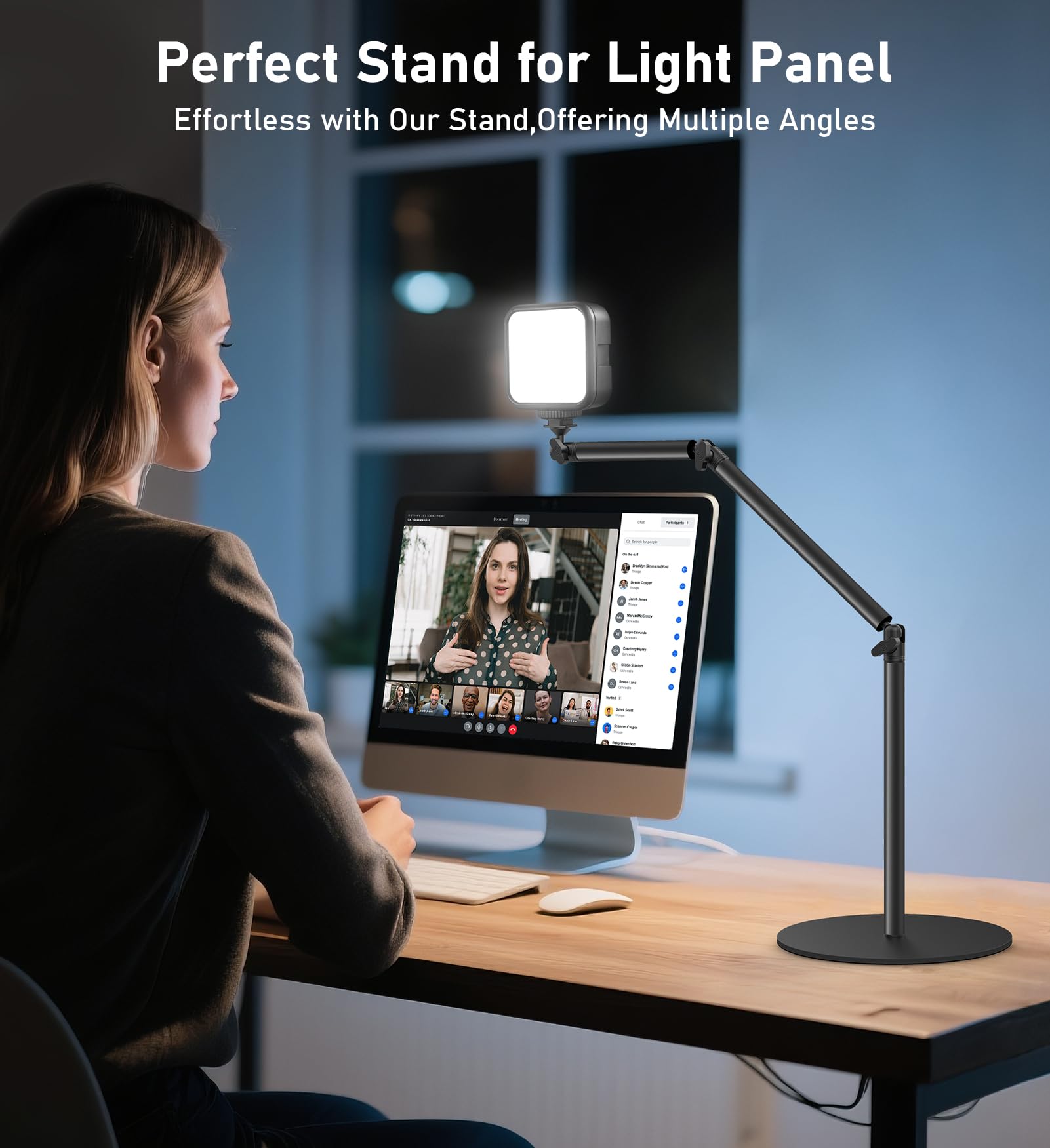 Supporto da scrivania con base rotonda per fotocamera, in alluminio, flessibile, monopiede, con vite da 1/4" 3/8" 5/8" per fotocamera DSLR, luce, webcam, live streaming, vlogging