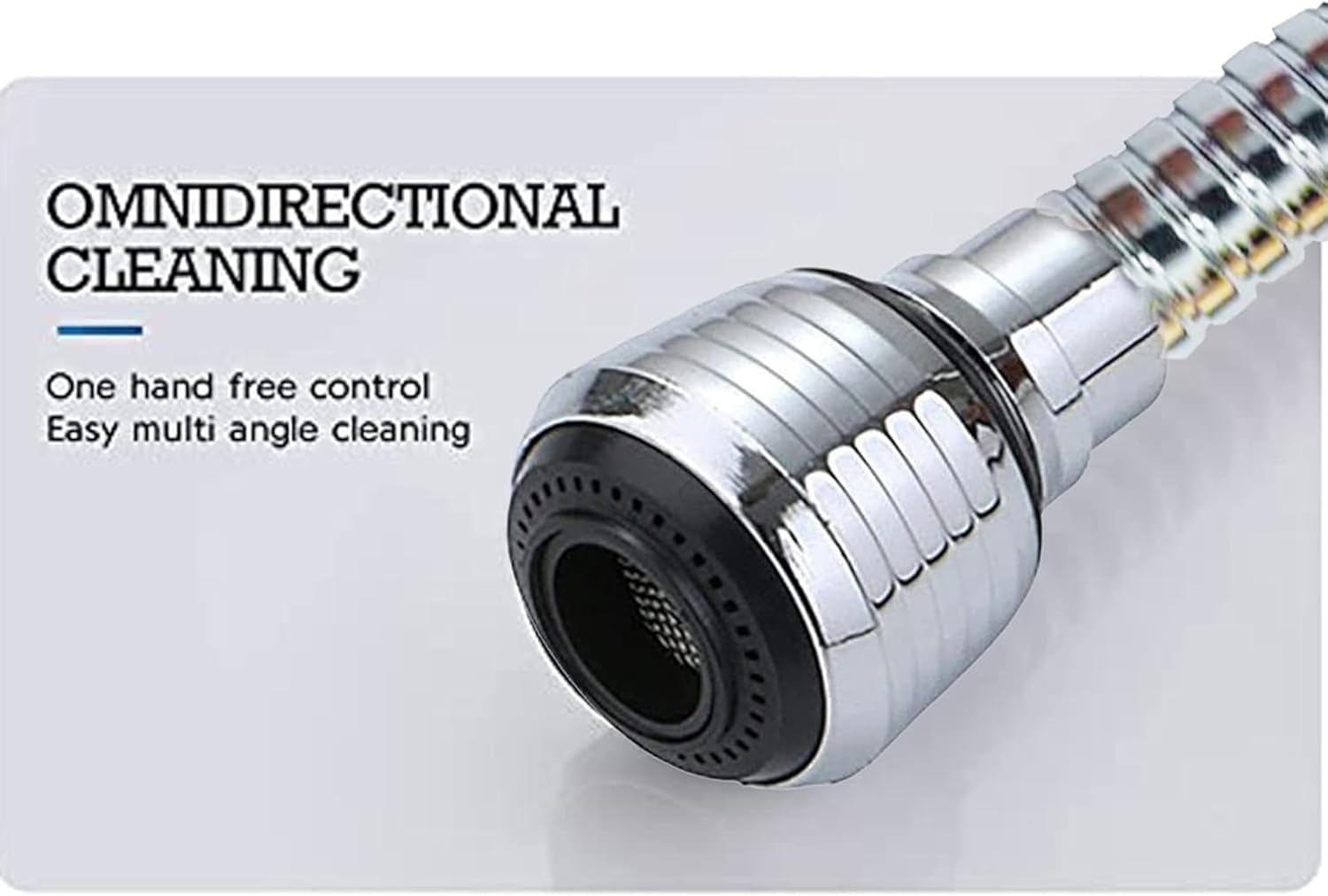 Flexible Faucet Extender for Kitchen Sink, 360° Adjustable Hose Sprayer Attachment, Dual Mode Anti-Splash Water Saving Aerator Booster Nozzle