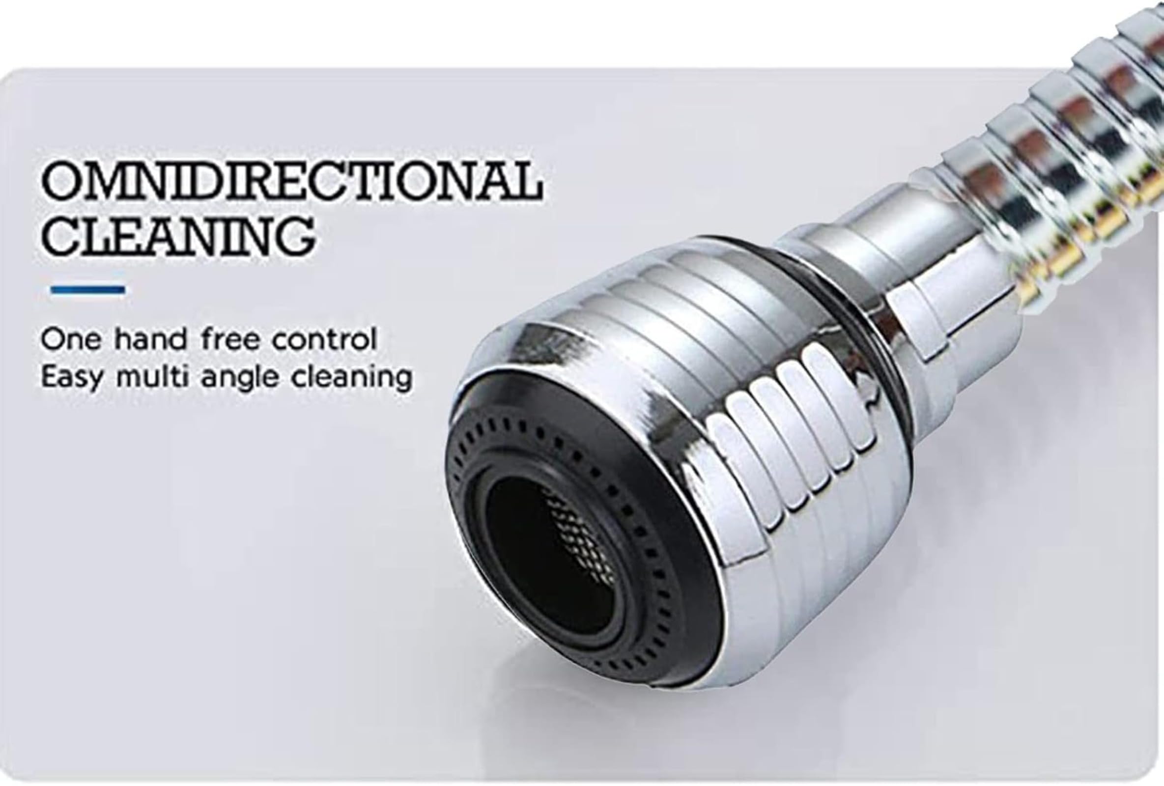 Extensor de grifo flexible para fregadero de cocina, accesorio de rociador de manguera ajustable de 360°, boquilla de refuerzo de aireador de ahorro de agua antisalpicaduras de modo dual — view 6