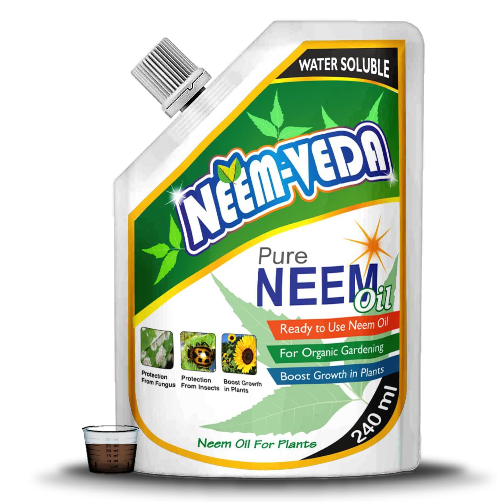 Home-Secure Neem-Veda Pure Cold Pressed Water Soluble Neem Oil For Spray on Plants & Organic Gardening - Highly Effective on Plant Insects (With ml cup) (B0C9XHZRDG) Amazon Price History, Amazon Price Tracker