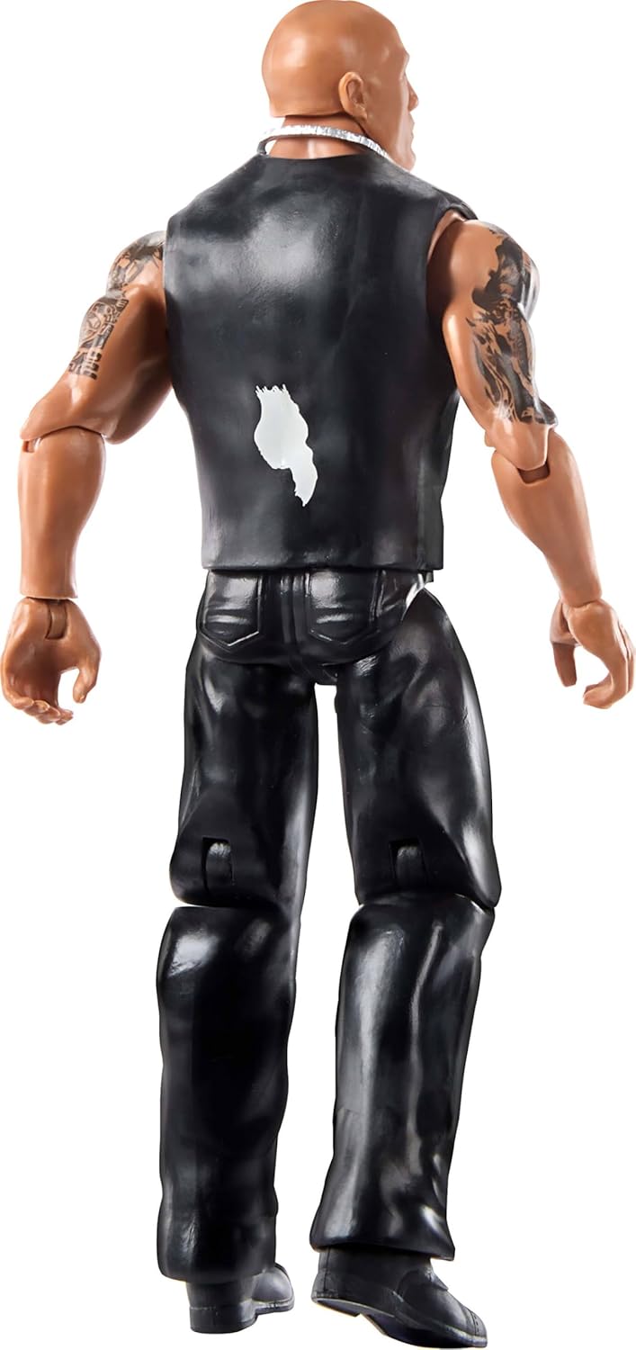 Mattel WWE The Rock Action Figure, Main Event Series #156, 6-inch Collectible Superstar with 14 Articulation Points & Life-Like Look