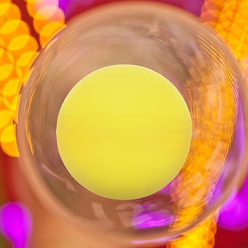 Miniatura 8 de Happyyami 25 bolas de rifa, bolas de bingo sin número, bolas huecas de plástico, 1.575 in, color amarillo