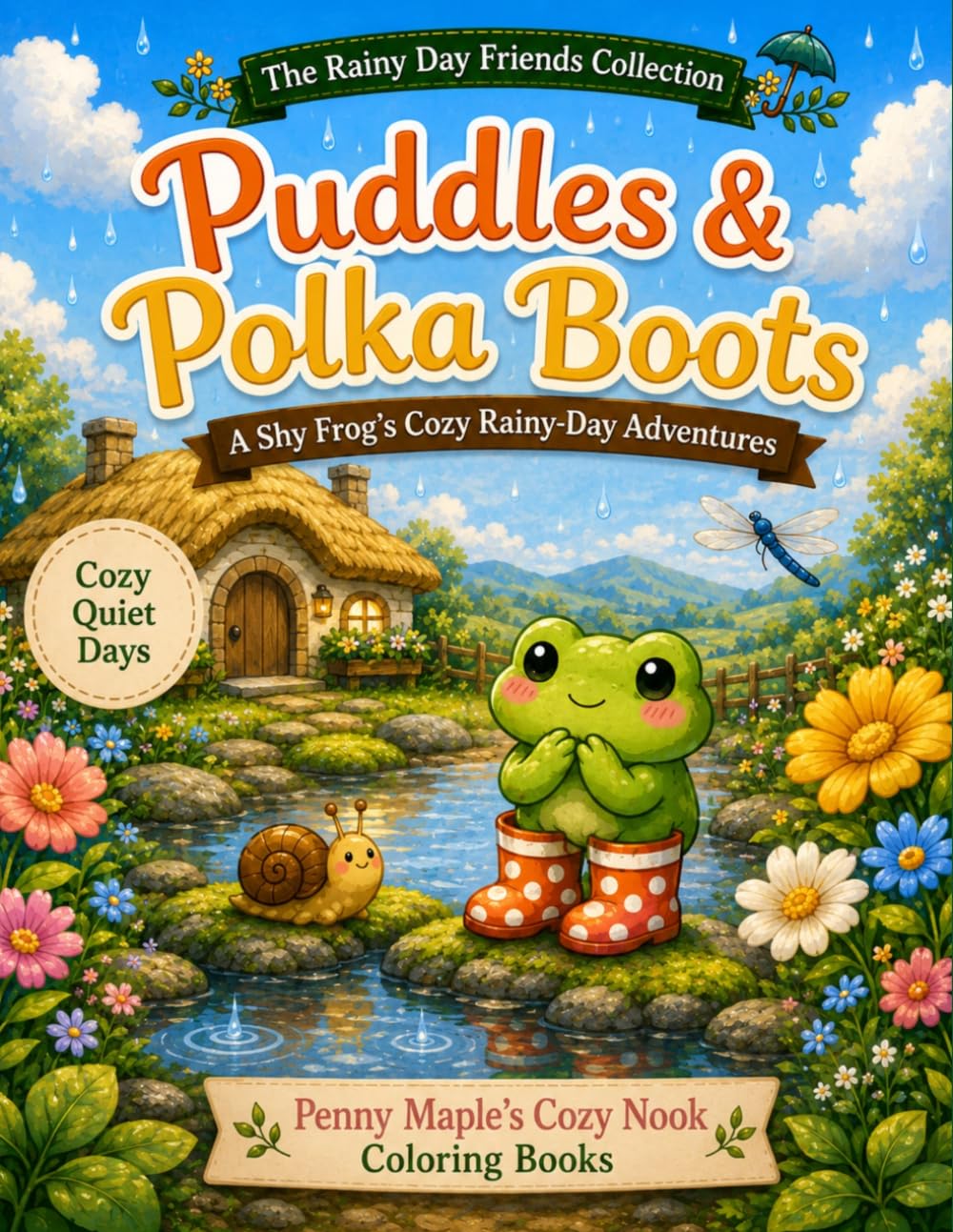 Puddles & Polka Boots: A Shy Frog's Cozy Rainy-Day Adventures (The Rainy Day Friends Collection)