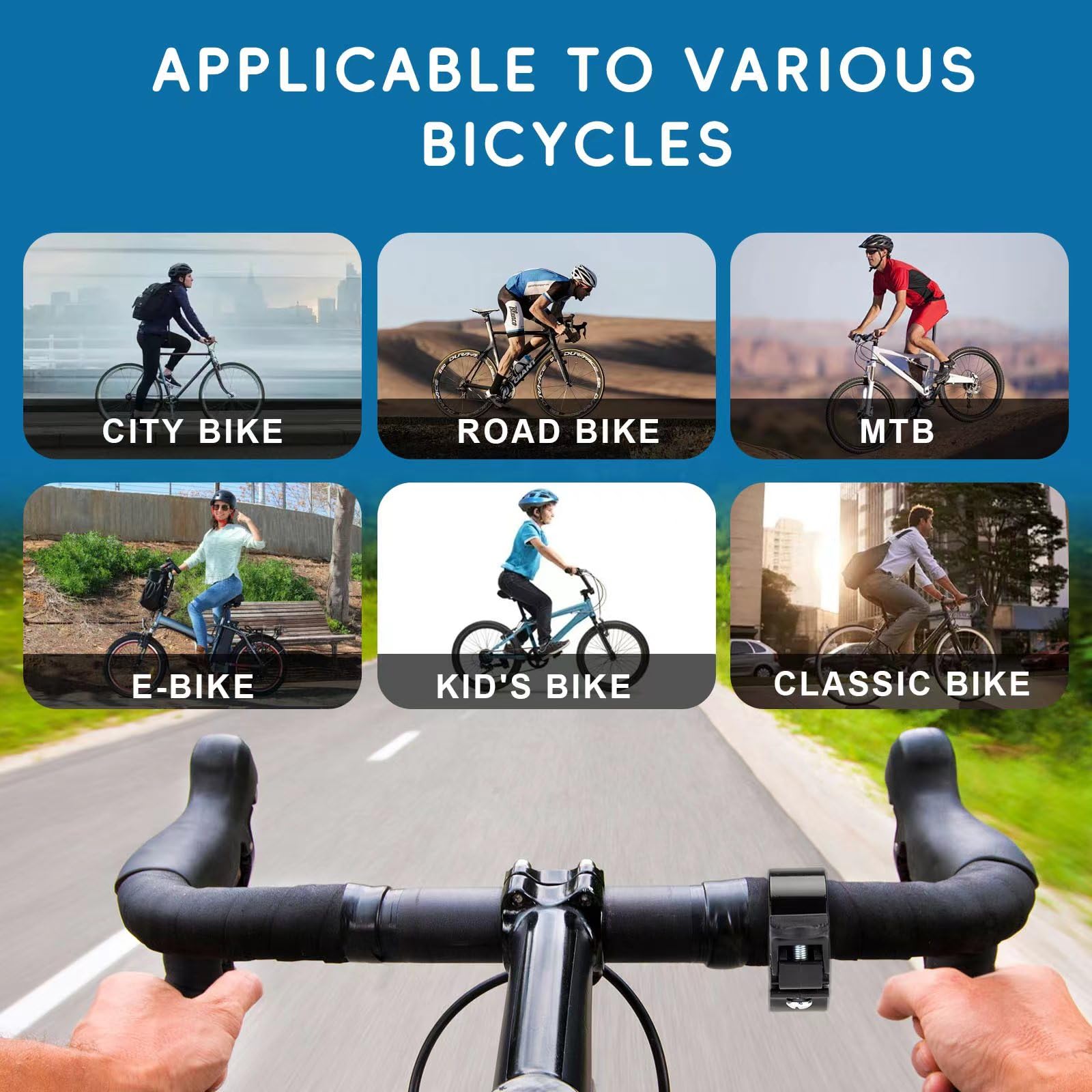 4er Set Fahrradklingeln 90db - Bunte Alu-Klingeln Für Mountainbike, Rennrad & E-Bike