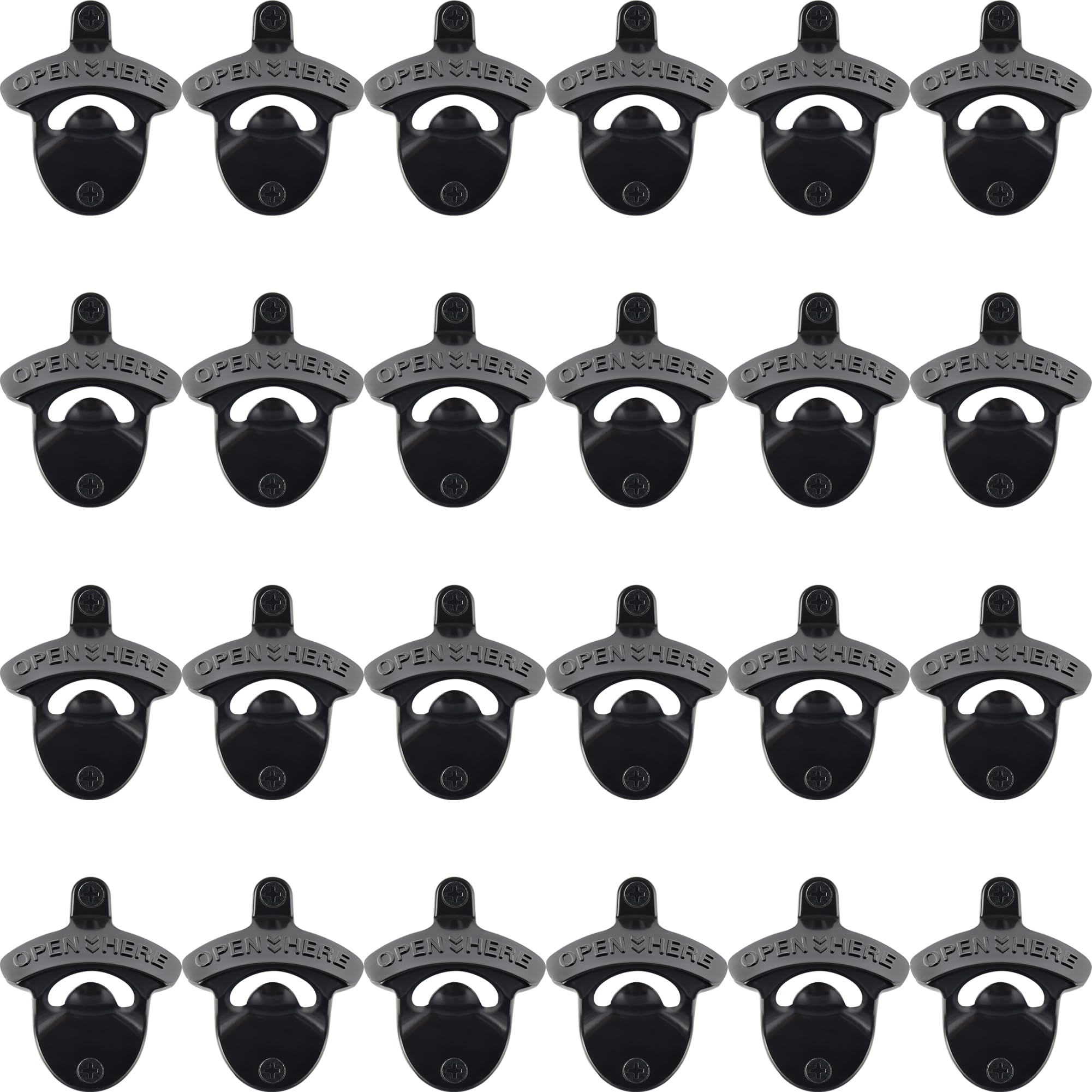 Abrebotellas de pared (24 unidades), color negro
