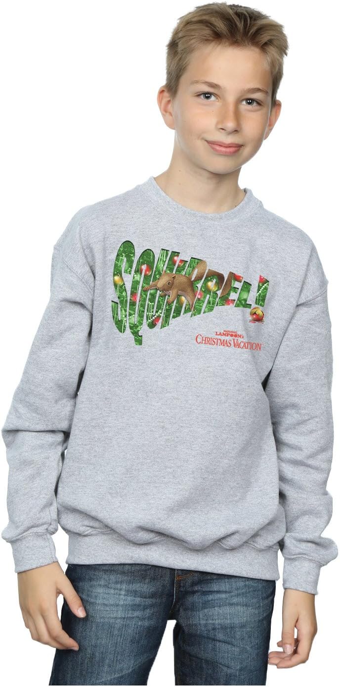 National Lampoon's Christmas Vacation Boys Squirrel Tree Sweatshirt 5-6 Years Sport Grey