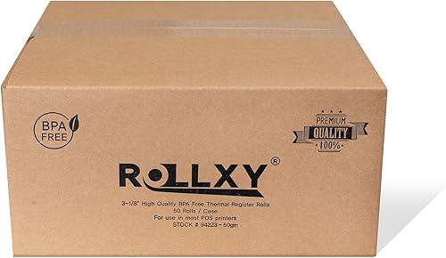 Miniatura 6 de 3 18 x 230 rollos de recibos de papel térmico (50 GSM, núcleo sólido) se adapta a todas las impresoras de cajas registradoras POS, estaciones