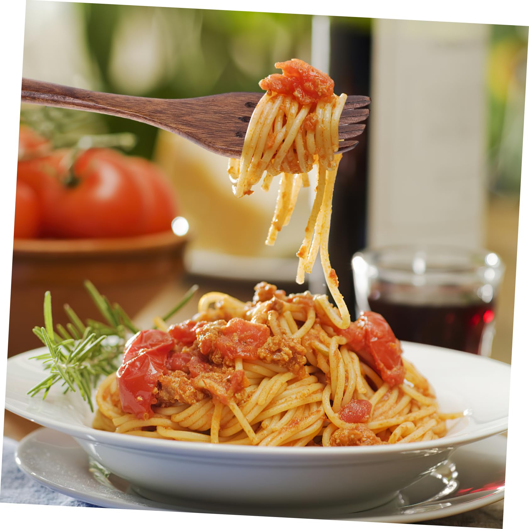 Cabilock 4Pcs Natural Wooden Fork Long Handle Cooking Utensils for Mixing Stirring and Serving Versatile Wooden Forks for Dessert and Beverage Preparation