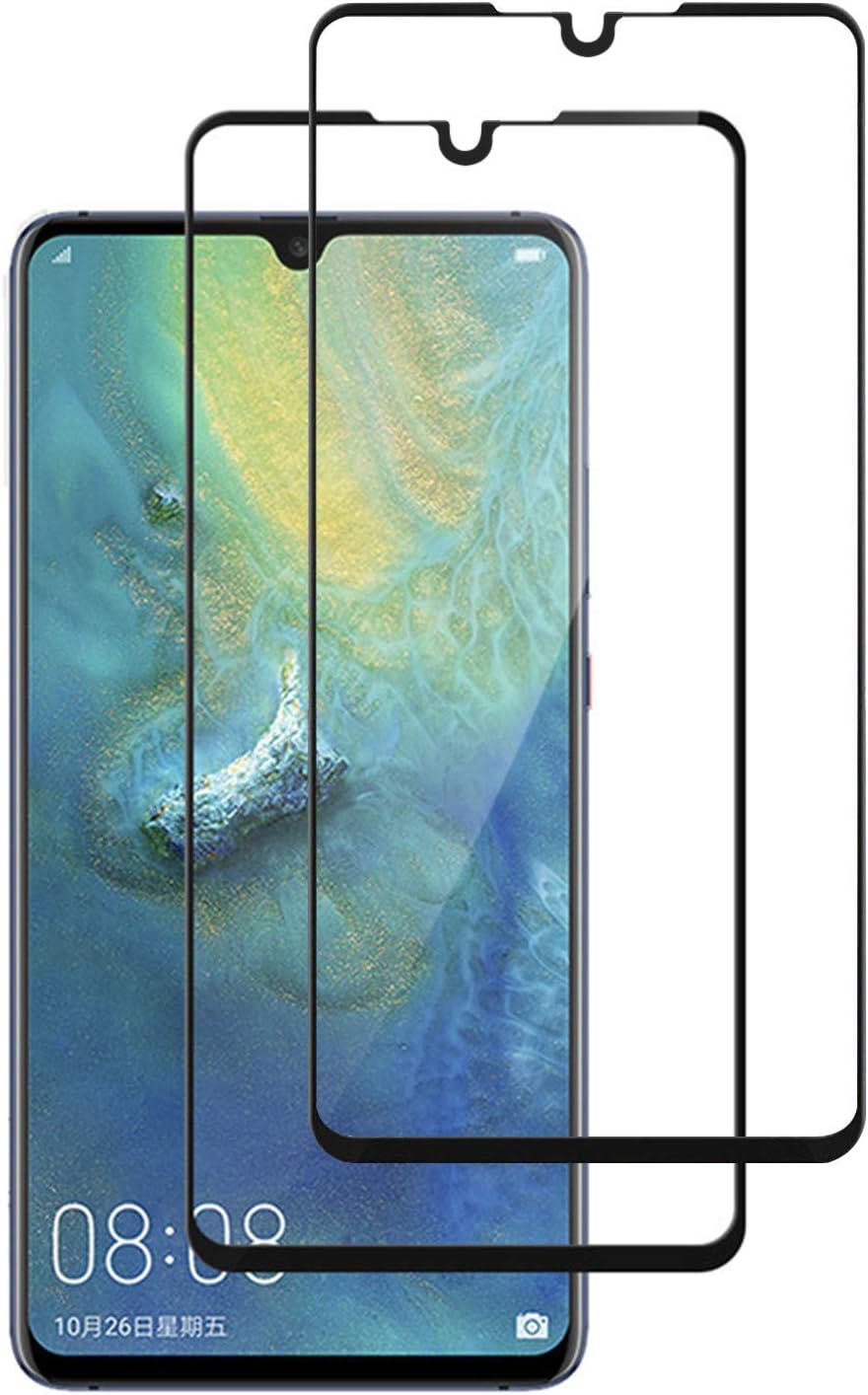 QDADZD Huawei Mate 20 X Screen Protector, Tempered Glass [Full Coverage] [Bubble-Free] [9H Hardness] HD Clear Protective Glass Film for Huawei Mate 20 X 7.2 Inch (2 Pack)