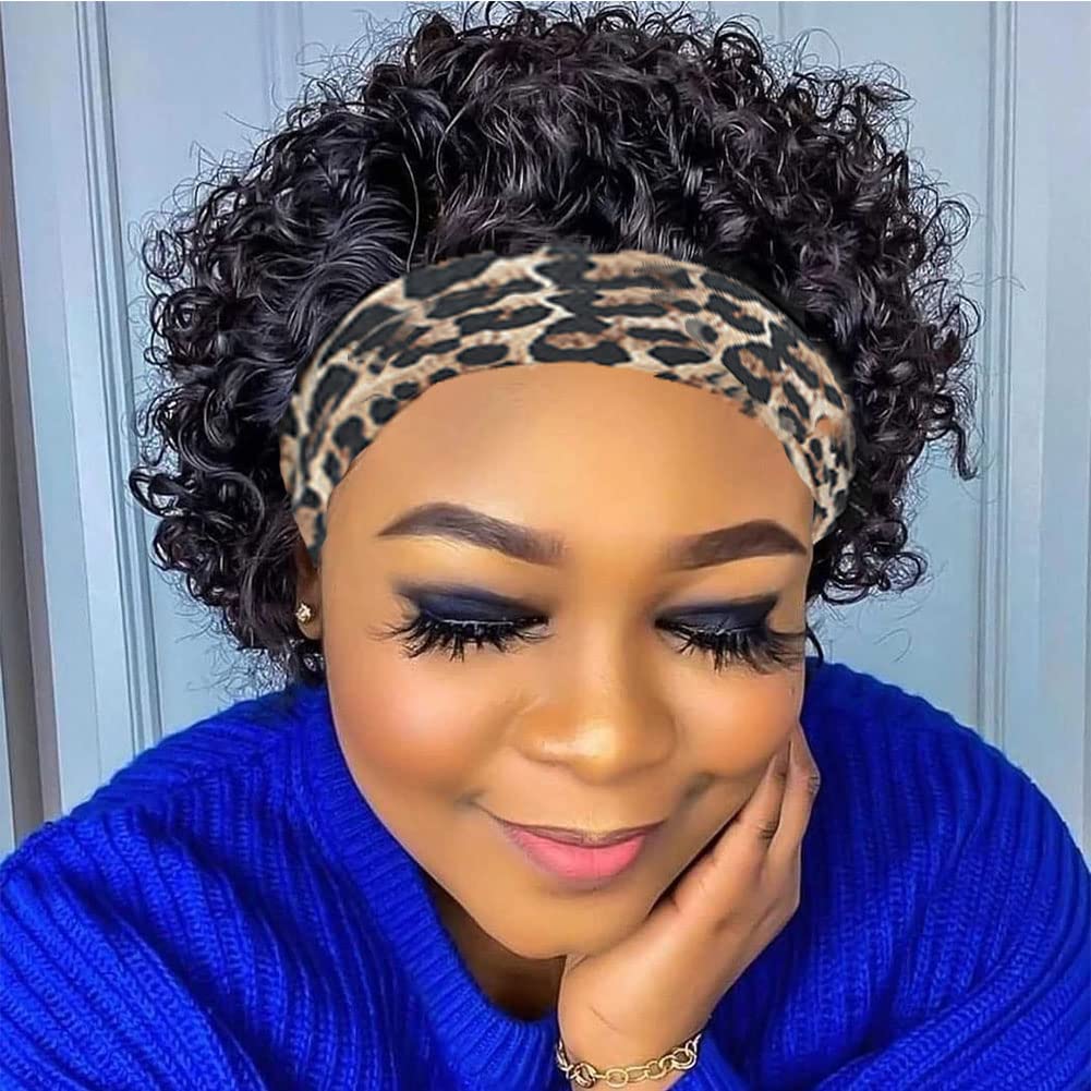 Luyou Headband Wig Human Hair, Headband Wigs for Black